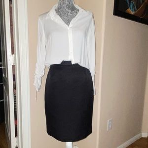 Escada new wool lined silk pencil skirt women's size 38